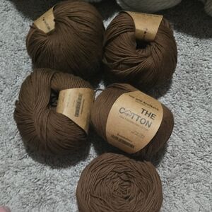 We Are Knitters (WAK) The Cotton Brown Yarn (5 Balls)